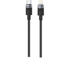 iPEAX USB-C į Lightning pynė laidas, 1 m, USB 2.0, juoda