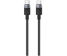 iPEAX TEXTILE CABLE USB-C / USB-C 1M, USB 2.0 Juodas