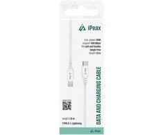 iPEAX TPU CABLE USB-C / LIGHTNING 1M, USB 2.0 Baltas