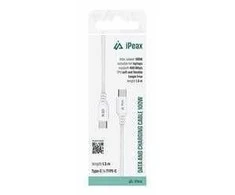 iPEAX TPU CABLE USB-C / USB-C 1.5M, 5A, 100W Baltas