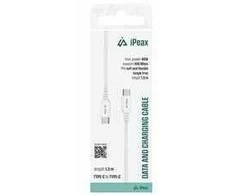 iPEAX TPU CABLE USB-C / USB-C 1.5M, USB 2.0 Baltas