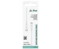 iPEAX TPU CABLE USB-C / USB-C 1.5M, USB 2.0 Baltas