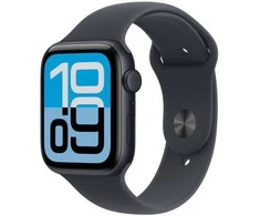 Išmanusis laikrodis Apple „Watch SE 3 GPS“, 44 mm, aliuminio korpusas su naktiniu sportiniu dirželiu – M/L dydis