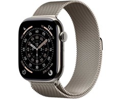 Išmanusis laikrodis Apple Watch 11 GPS + Cellular 46mm Natural Titanium Milanese Loop S/M Pilka (MFCY4MP/A)