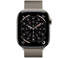 Išmanusis laikrodis Apple Watch 11 GPS + Cellular 46mm Natural Titanium Milanese Loop S/M Pilka (MFCY4MP/A)