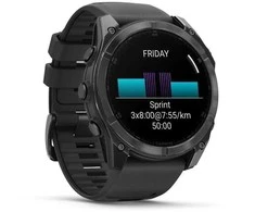 Išmanusis laikrodis Garmin Fenix 8 – 51 mm, AMOLED Skalūno pilkos spavos korpusas su juodu silikono dirželiu