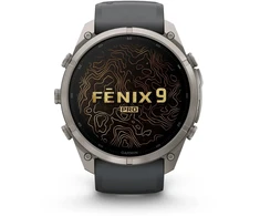 Išmanusis laikrodis Garmin fenix 9 Pro – inReach, 51mm, Titanium with Graphite/Juodas Silicone Band