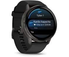 Išmanusis laikrodis Garmin Venu 4 - 45 mm, Slate and Juodas silicone strap