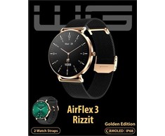 „Winner Group WG“ – išmanusis laikrodis „WG AirFlex3 Rizz It“, moterims, 2 dirželiai, auksinės spalvos