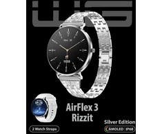 „Winner Group WG“ – išmanusis laikrodis „WG AirFlex3 Rizz It“, moterims, 2 dirželiai, sidabrinis