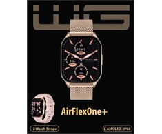 „Winner Group WG“ – išmanusis laikrodis „WG AirFlexOne+“, moterims, 2 dirželiai, auksinės spalvos