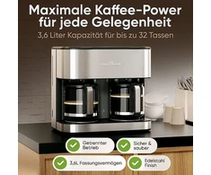 Espreso lašelinis kavos aparatas PC-KAD 1308 INOX PROFICOOK