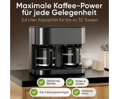 Espreso lašelinis kavos aparatas PC-KAD 1308 DARK INOX PROFICOOK