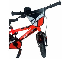 Kubisport Vaikiškas dviratis 12 colių su pagalbiniais ratukais oranžinis Dino Bikes (Kub_05-CSK5123K-OR)