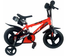 Kubisport Vaikiškas dviratis 12 colių su pagalbiniais ratukais oranžinis Dino Bikes (Kub_05-CSK5123K-OR)