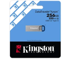 Kingston Technology DataTraveler 256GB Kyson 220MB/s Metal USB 3.2 Gen 1, 256 GB, USB Type-A, 3.2 Gen 1 (3.1 Gen 1), 220 MB/s, Capless, Nerūdijantis plienas