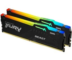 RAM Kingston Fury Beast RGB 64GB [2x32GB 5600MHz DDR5 CL40 DIMM] KF556C40BB2AK2-64