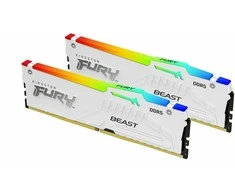 RAM Kingston KF552C40BWAK2-64 64GB 5200MT/s DDR5 CL40 DIMM (Kit of 2) FURY Beast Baltas RGB XMP | Kingstonas
