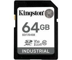 Atminties kortelė „Kingston Industrial SDXC“ 64 GB, 10 klasės, A1, pSLC