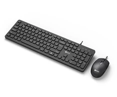 Klaviatūra ir pelė C-Tech C-TECH Klaviatūra KBM-105 su laidu komplektas combo su myszą USB CZ/SK