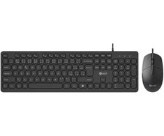 Klaviatūra ir pelė C-Tech C-TECH Klaviatūra KBM-105 su laidu komplektas combo su myszą USB CZ/SK