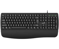 Genius KM-123 komplektas klaviatūra su laidu (USB) CZ/SK, juoda su optyczną myszką