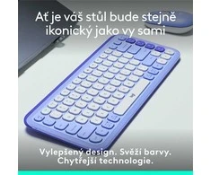 Klaviatūra LOGITECH POP Piktogramų klavišai – ALYVINĖ – JAV INT'L – BT – INTNL-973