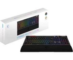 MSI STRIKE PRO WIRELESS | Klaviatūra žaidimams | Wireless | US | Juodas | 2.4 GHz Wireless, Bluetooth, USB 2.0 | Kailh Midnight Pro Silent Tactile