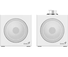 Kompiuterio kolonėlės Genius głośniki SP-HF300U, 2.0, 4W, balta, garsumo valdymas, drewniane, 100 Hz - 20 kHz