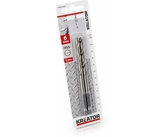 Grąžtas Kreator KRT011307 - 2 pcs HSS HEX metal drill bits 6.0 x 114 mm