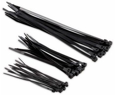 Kreator KRT556008, juodi nailoniniai kabelių raiščiai 2,5x120mm, 100vnt., 8kg, -10°C iki 85°C