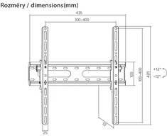 Laikiklis GoGEN Tilting TV Mount L for Screen Sizes 32" to 86"