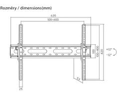 Laikiklis GoGEN XL Tilting TV Mount for 37" to 100" Screens