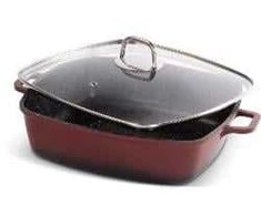 LT1286 BAKING PAN 28X28 Raudonas CAST LAMART
