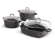 LT1287 SET OF POT 6PCS Juodas CAST LAMART