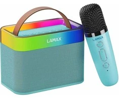 LAMAX KaraokeKid1 nešiojama kolonėlė su mikrofonu mėlynos spalvos
