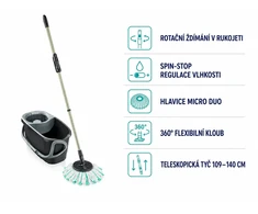 Leifheit 52150 Clean Twist Disc Mop Cleaning Set, Juodas