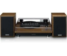 Patefonas Lenco LS-100WD, su ruda mediena