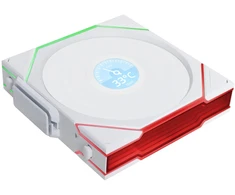 Lian Li UNI FAN TL Wireless LCD korpuso ventiliatorius, ARGB, PWM – Reverse Blade, 120 mm, baltos spalvos