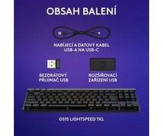Klaviatūra Logitech G515 TKL WRS G KB - Juodas - CZE-SKY - EMEA28I-935
