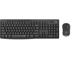 Belaidė klaviatūra su pele Logitech MK295, Čekų išdėstymas, juodos spalvos
