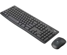 Belaidė klaviatūra su pele Logitech MK295, Čekų išdėstymas, juodos spalvos