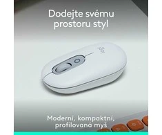 LOGITECH POP pelė su jaustukais - OFF-Baltas - BT - EMEA28i-935 - FY25,TERRA