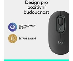 LOGITECH POP pelė su jaustukais – GRAPHITE – BT – EMEA28i-935 – FY25,TERRA