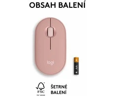 Belaidė pelė Logitech Pebble 2 M350s, Rožinė