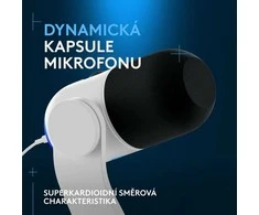 LOGITECH Yeti GX dinaminis RGB žaidimų mikrofonas su LIGHTSYNC OFF Baltas