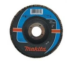 MAKITA KORUNDO ATVARTAS RATAS 125x22,23mm P120 ALIUMINIS, PLIENAS, METALAS, MEDIENA