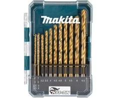 Grąžtas Makita HSS-TiN metalo grąžų rinkinys iš 13 vnt. D-72855