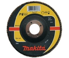 MAKITA LAMELINIS ŠLIFAVIMO DISKAS ZIRKON 125×22,23mm P 40 METALUI, NERŪDIJANČIAM PLIENUI