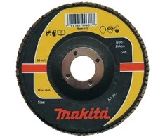 MAKITA LAMELINIS ŠLIFAVIMO DISKAS ZIRKON 125×22,23mm P 80 METALUI, NERŪDIJANČIAM PLIENUI
